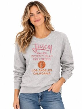 Juicy Couture Glitter Logo Grey Sweatshirt